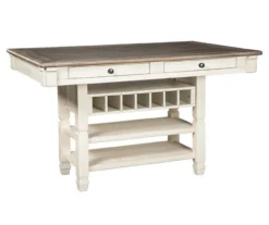 Bolanburg Counter-Height Dining Table With Wine Bottle Storage