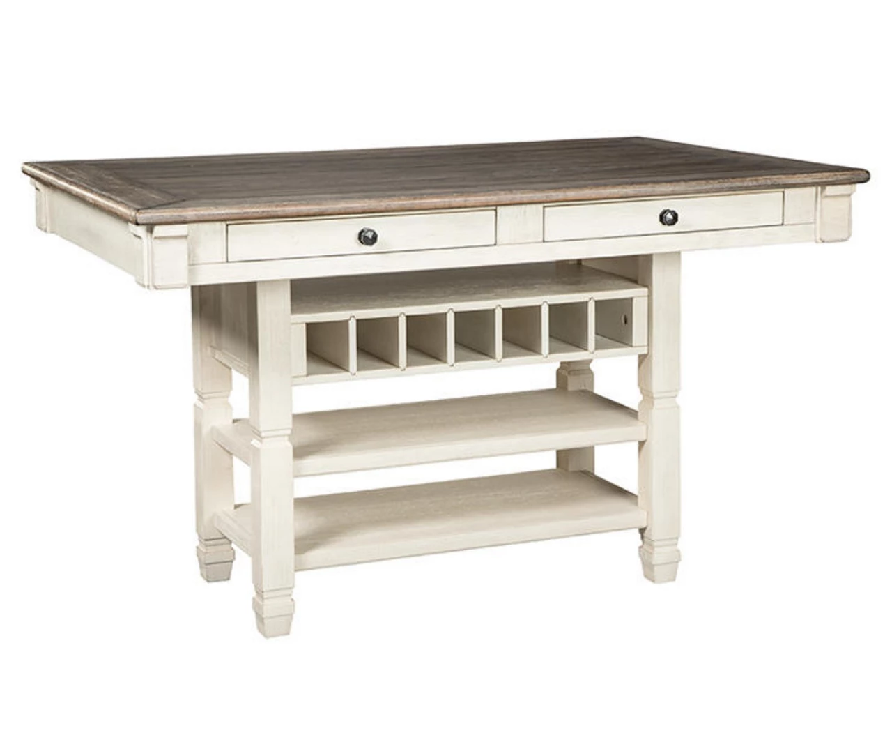 Bolanburg Counter-Height Dining Table With Wine Bottle Storage 1 Bolanburg Counter-Height Dining Table With Wine Bottle Storage