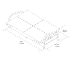 DHP Elbern Black Metal Futon With Cover -Home Furnishing Store 810599700 810600181 810600182 A8 2