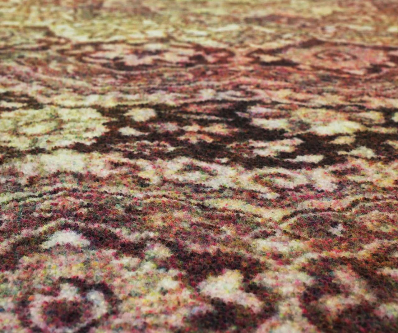 Joliet Sunset & Black Floral Mandala Area Rug, (2' X 8') 5 Joliet Sunset & Black Floral Mandala Area Rug, (2' X 8') - Image 5