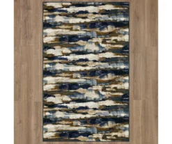 Redondo Blue & Brown Abstract Area Rug, (5' X 8') -Home Furnishing Store 810600309 A0 2