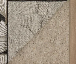 Treasured Garden Dark Gray & White Botanical Outdoor Area Rug, (8' X 10') -Home Furnishing Store 810600353 A8 2