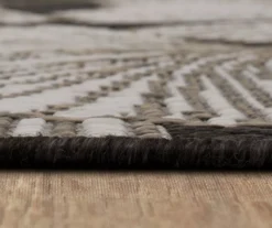 Treasured Garden Dark Gray & White Botanical Outdoor Area Rug, (8' X 10') -Home Furnishing Store 810600353 A8 4