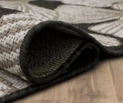 Treasured Garden Dark Gray & White Botanical Outdoor Area Rug, (8' X 10') -Home Furnishing Store 810600353 A8 5