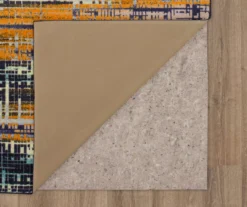 Kaven Orange & Navy Multi-Color Crosshatch Area Rug, (2' X 10') -Home Furnishing Store 810600408 A8 2