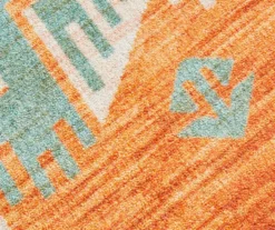 Eidenau Orange & Mint Geometric Area Rug, (5' X 8') -Home Furnishing Store 810600603 A8 3