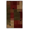 Alliance Red & Olive Patchwork Accent Rug, (20" X 34")