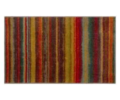 Multi-Color Boho Stripe Accent Rug, (20" X 34")