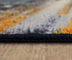 Kaven Orange & Navy Crosshatch Area Rug, (2' X 3') -Home Furnishing Store 810600749 A8 4