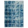 Navy & White Double Squares Area Rug, (7.5' X 10')