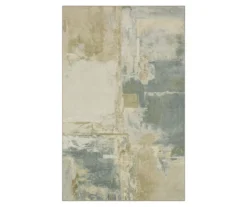 Fusion Tan & Beige Abstract Area Rug, (6' X 9')