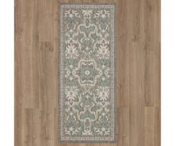 Coastal Desire Light Gray & Turquoise Ornamental Outdoor Area Rug, (2.5' X 6') 12 Coastal Desire Light Gray & Turquoise Ornamental Outdoor Area Rug, (2.5' X 6') -Home Furnishing Store 810600830 A0 2