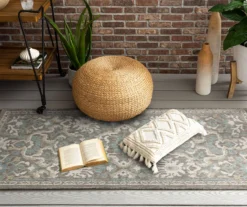 Coastal Desire Light Gray & Turquoise Ornamental Outdoor Area Rug, (2.5' X 6') 14 Coastal Desire Light Gray & Turquoise Ornamental Outdoor Area Rug, (2.5' X 6') -Home Furnishing Store 810600830 A0 3