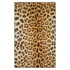 Yellow & Black Leopard Print Area Rug, (8' X 10')