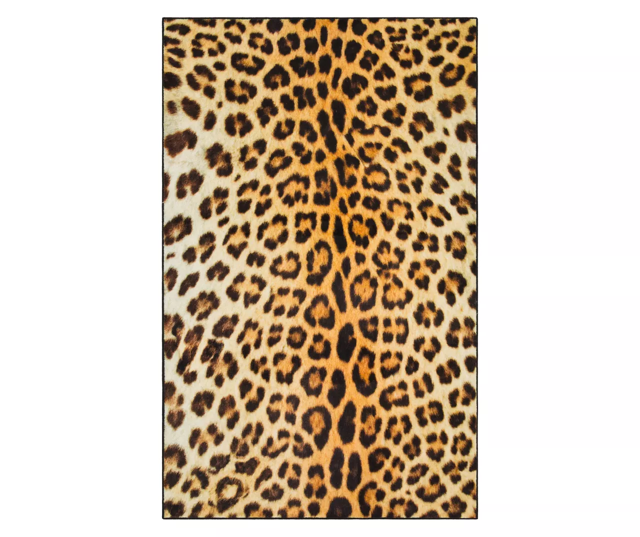 Yellow & Black Leopard Print Area Rug, (8' X 10') 1 Yellow & Black Leopard Print Area Rug, (8' X 10')