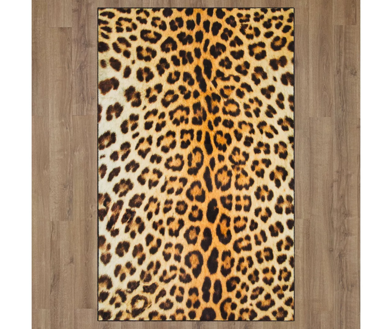 Yellow & Black Leopard Print Area Rug, (8' X 10') 3 Yellow & Black Leopard Print Area Rug, (8' X 10') - Image 3