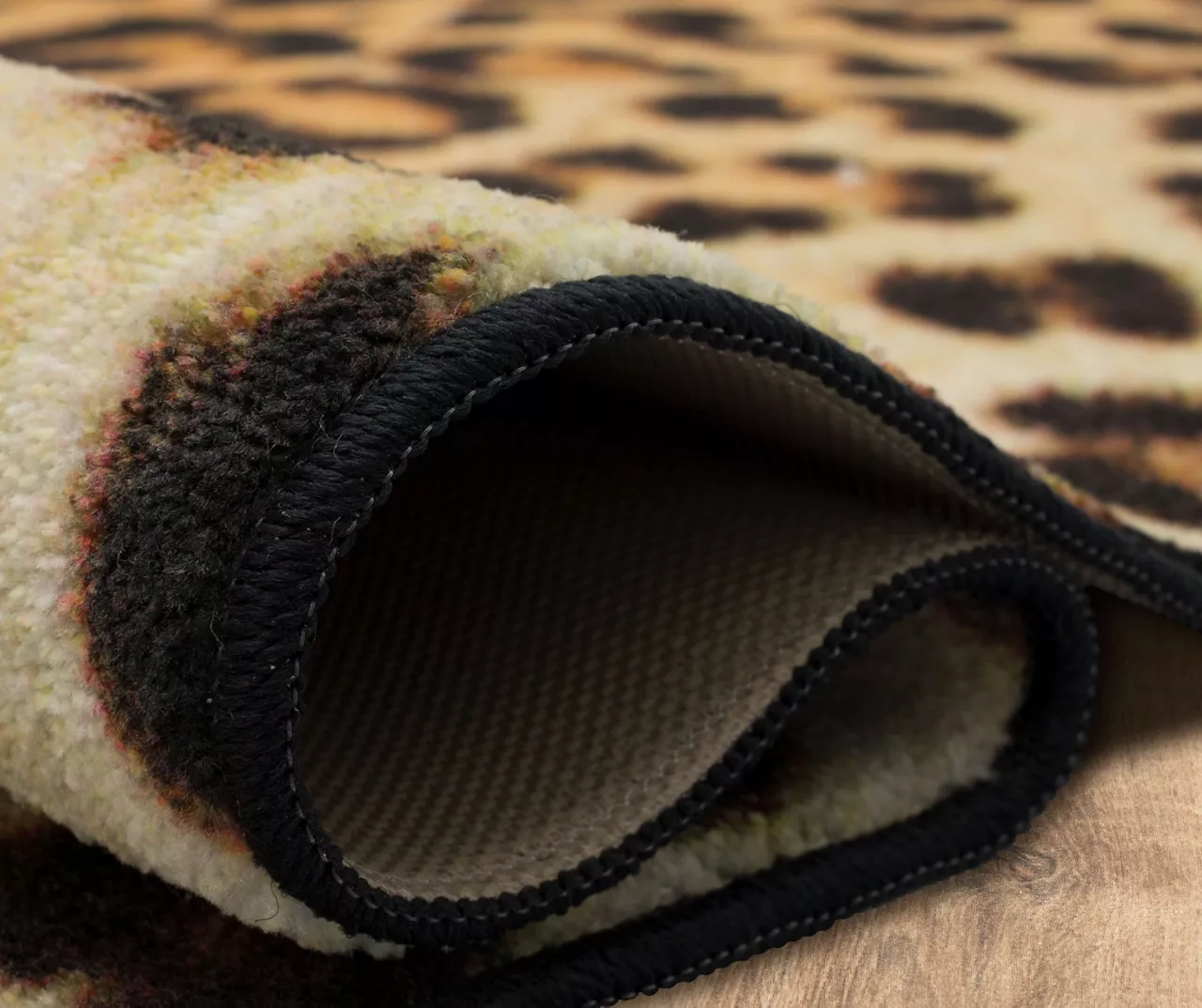 Yellow & Black Leopard Print Area Rug, (8' X 10') 7 Yellow & Black Leopard Print Area Rug, (8' X 10') - Image 7