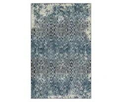 Maisie Navy & White Geometric Area Rug, (4' X 6')
