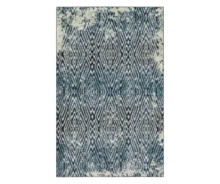 Maisie Navy & White Geometric Area Rug, (6' X 9')