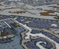 Tethys Blue & Gray Ornamental Area Rug, (5' X 8') -Home Furnishing Store 810601021 A8 3