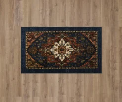 Tethys Navy & Brown Ornamental Accent Rug, (20" X 34") -Home Furnishing Store 810601023 A0 2