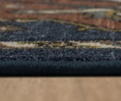 Tethys Navy & Brown Ornamental Accent Rug, (20" X 34") -Home Furnishing Store 810601023 A8 4