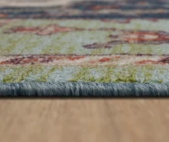 Tethys Green & Blue Ornamental Accent Rug, (20" X 34") -Home Furnishing Store 810601028 A8 4