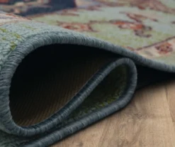 Tethys Green & Blue Ornamental Accent Rug, (20" X 34") -Home Furnishing Store 810601028 A8 5