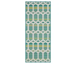 Mohawk Home Cabana Geo Teal Area Rug -Home Furnishing Store 810601053 A0 1