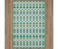 Mohawk Home Cabana Geo Teal Area Rug -Home Furnishing Store 810601055 A0 2