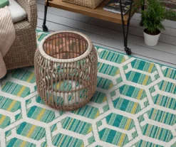 Mohawk Home Cabana Geo Teal Area Rug -Home Furnishing Store 810601055 A0 4