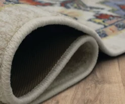 Tethys Blue & Peach Ornamental Accent Rug, (20" X 34") -Home Furnishing Store 810601105 A8 5