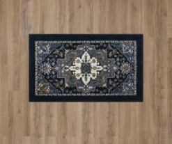 Tethys Navy & Charcoal Ornamental Accent Rug, (20" X 34") -Home Furnishing Store 810601110 A0 2