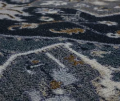 Tethys Navy & Charcoal Ornamental Accent Rug, (20" X 34") -Home Furnishing Store 810601110 A8 3