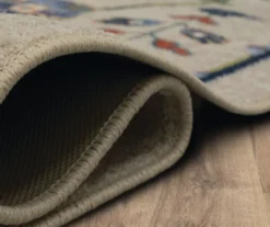 Queensbury Beige & Navy Ornamental Floral Area Rug, (2' X 8') -Home Furnishing Store 810601121 A8 5