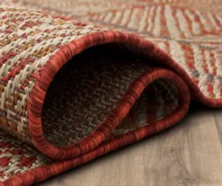 Poolside Diamond Rust & Beige Outdoor Area Rug, (2.5' X 6') 17 Poolside Diamond Rust & Beige Outdoor Area Rug, (2.5' X 6') -Home Furnishing Store 810601187 A8 5