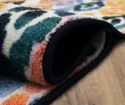 Dark Orange & Navy Watercolor Ikat Area Rug, (2' X 8') 13 Dark Orange & Navy Watercolor Ikat Area Rug, (2' X 8') -Home Furnishing Store 810601229 A8 5