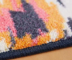 Gaza Navy, Orange & Blue Ikat Area Rug, (5' X 8') 9 Gaza Navy, Orange & Blue Ikat Area Rug, (5' X 8') -Home Furnishing Store 810601252 A8 4