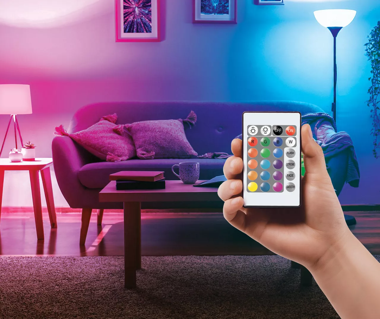 Glow-Up 6-Watt A19 LED Multicolor Light Bulbs, 2-Pack 3 Glow-Up 6-Watt A19 LED Multicolor Light Bulbs, 2-Pack - Image 3