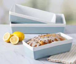 Martha Stewart Dusty Blue 3-Piece Stoneware Baker Set -Home Furnishing Store 810603502 3