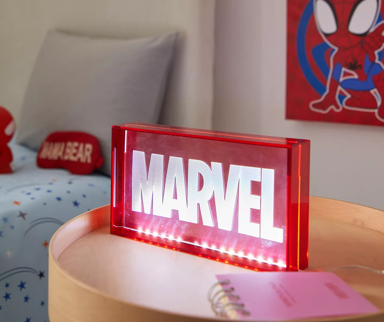 Red Marvel Logo Neon Lamp 3 Red Marvel Logo Neon Lamp - Image 3