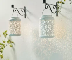 White Flower Cut-Out Metal LED Solar Lanterns, 2-Pack 15 White Flower Cut-Out Metal LED Solar Lanterns, 2-Pack -Home Furnishing Store 810607499 A0 4