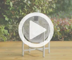 11.5" White Mesh Metal LED Solar Lantern -Home Furnishing Store 810607502 V0