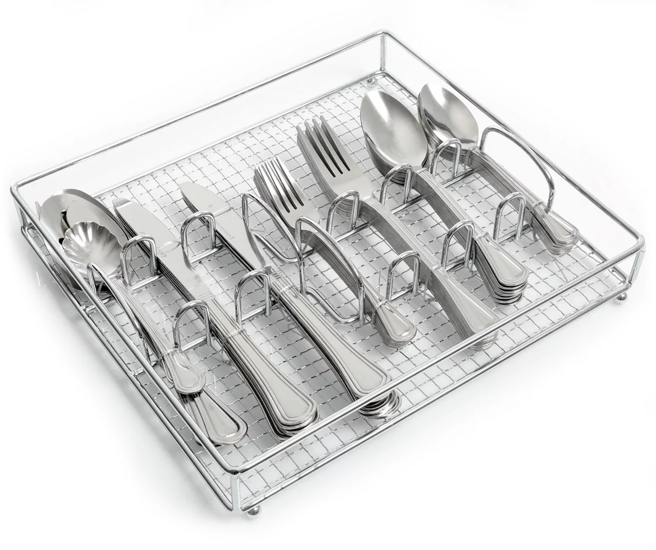 South Bay Wire Caddy & 65-Piece Cutlery Set 1 South Bay Wire Caddy & 65-Piece Cutlery Set