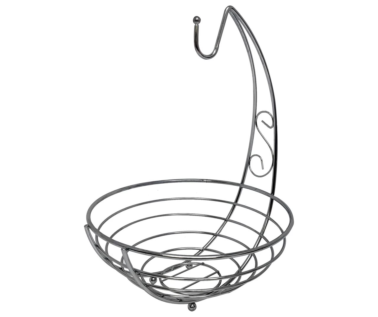 Open-Wire Fruit Basket With Banana Holder 2 Open-Wire Fruit Basket With Banana Holder - Image 2
