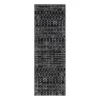 Jessica Charcoal & White Moroccan Geo Area Rug, (3' X 8')