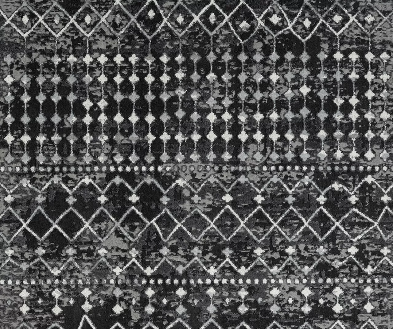 Jessica Charcoal & White Moroccan Geo Area Rug, (3' X 8') 11 Jessica Charcoal & White Moroccan Geo Area Rug, (3' X 8') - Image 11