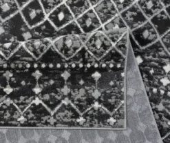 Jessica Charcoal & White Moroccan Geo Area Rug, (3' X 8') 21 Jessica Charcoal & White Moroccan Geo Area Rug, (3' X 8') -Home Furnishing Store 810608544 A8 9