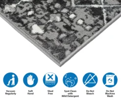 Jessica Charcoal & White Moroccan Geo Area Rug, (3' X 8') 24 Jessica Charcoal & White Moroccan Geo Area Rug, (3' X 8') -Home Furnishing Store 810608544 D0 12