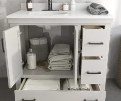 DHP Atwater Living Mills Gray Bathroom Vanity With White Sink 8 DHP Atwater Living Mills Gray Bathroom Vanity With White Sink -Home Furnishing Store 810610512 B0 4